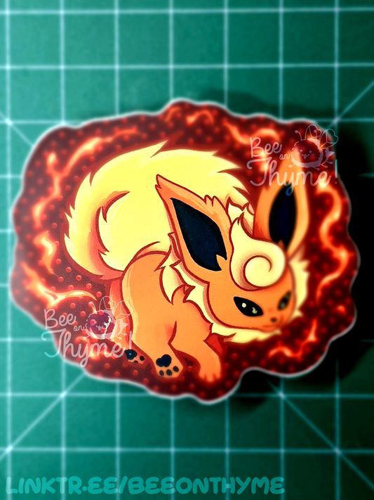 Fire Mon Vinyl Sticker