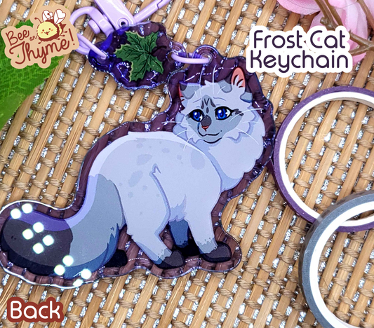 Battle Cats: Frost Cat Dangle Keychain