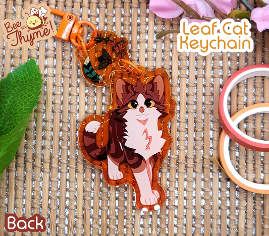 Battle Cats: Leaf Cat Dangle Keychain