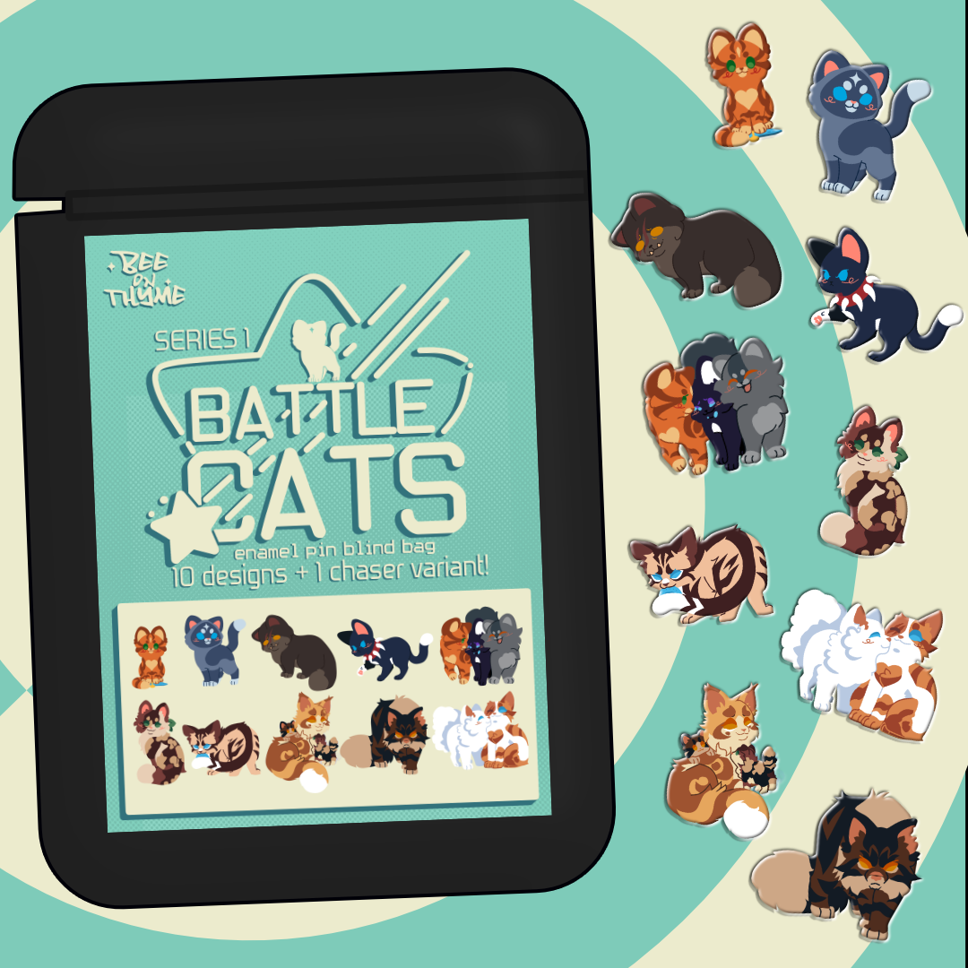 Battle Cats: Blind Bag Enamel Pins Vol 1.