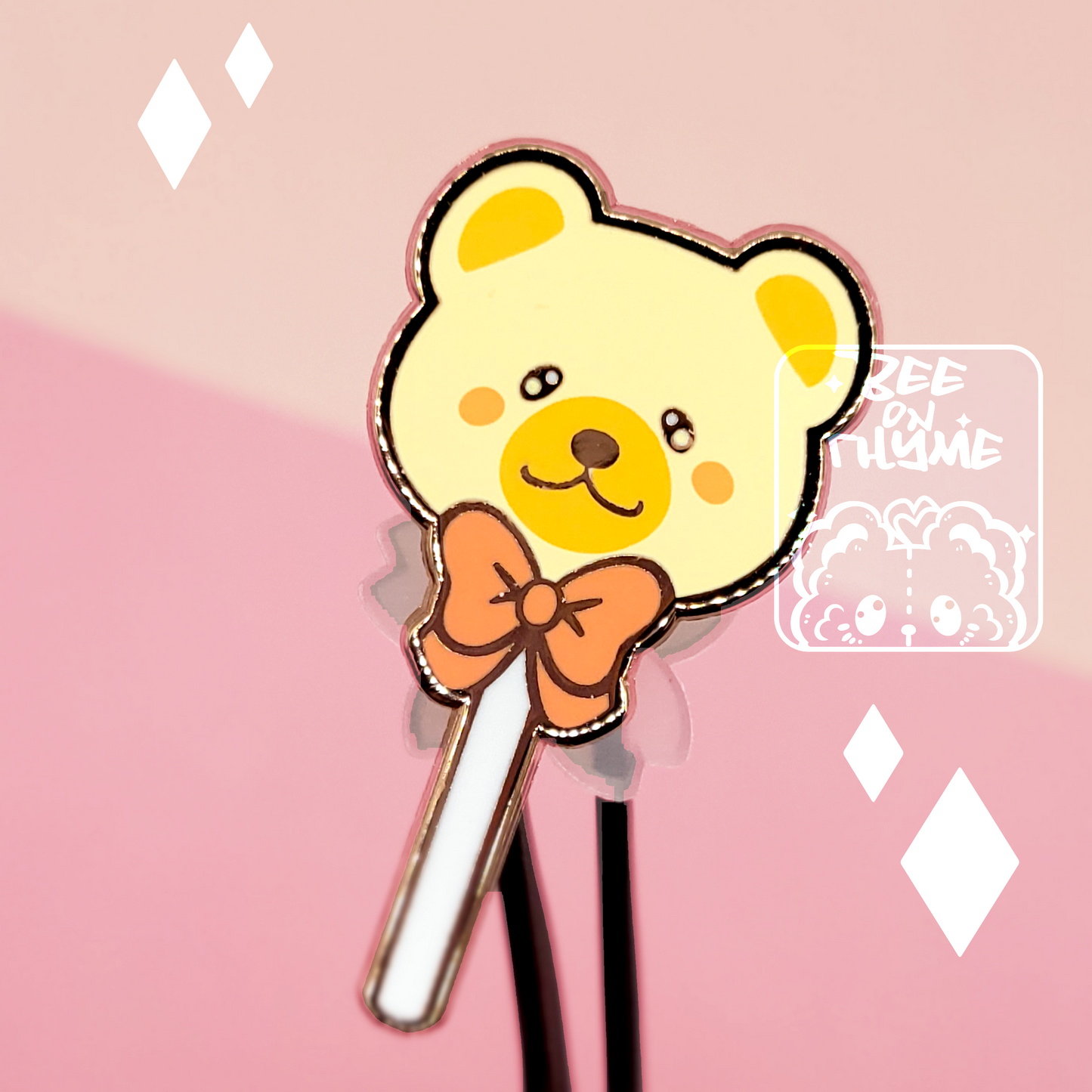 Bear Snacks: Cakepop Bear Enamel Pin