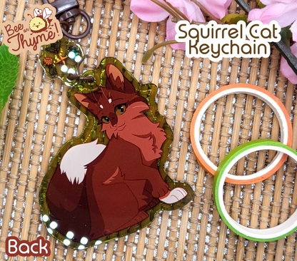 Battle Cats: Squirrel Cat Dangle Keychain
