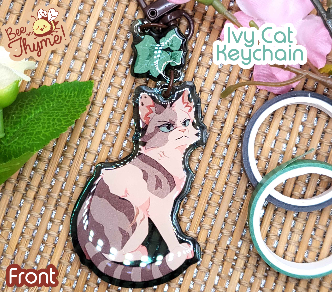 Battle Cats: Ivy Cat Dangle Keychain