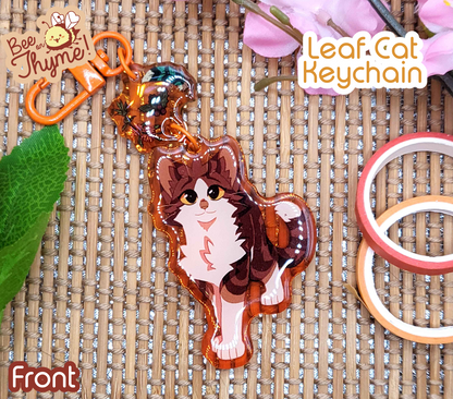 Battle Cats: Leaf Cat Dangle Keychain