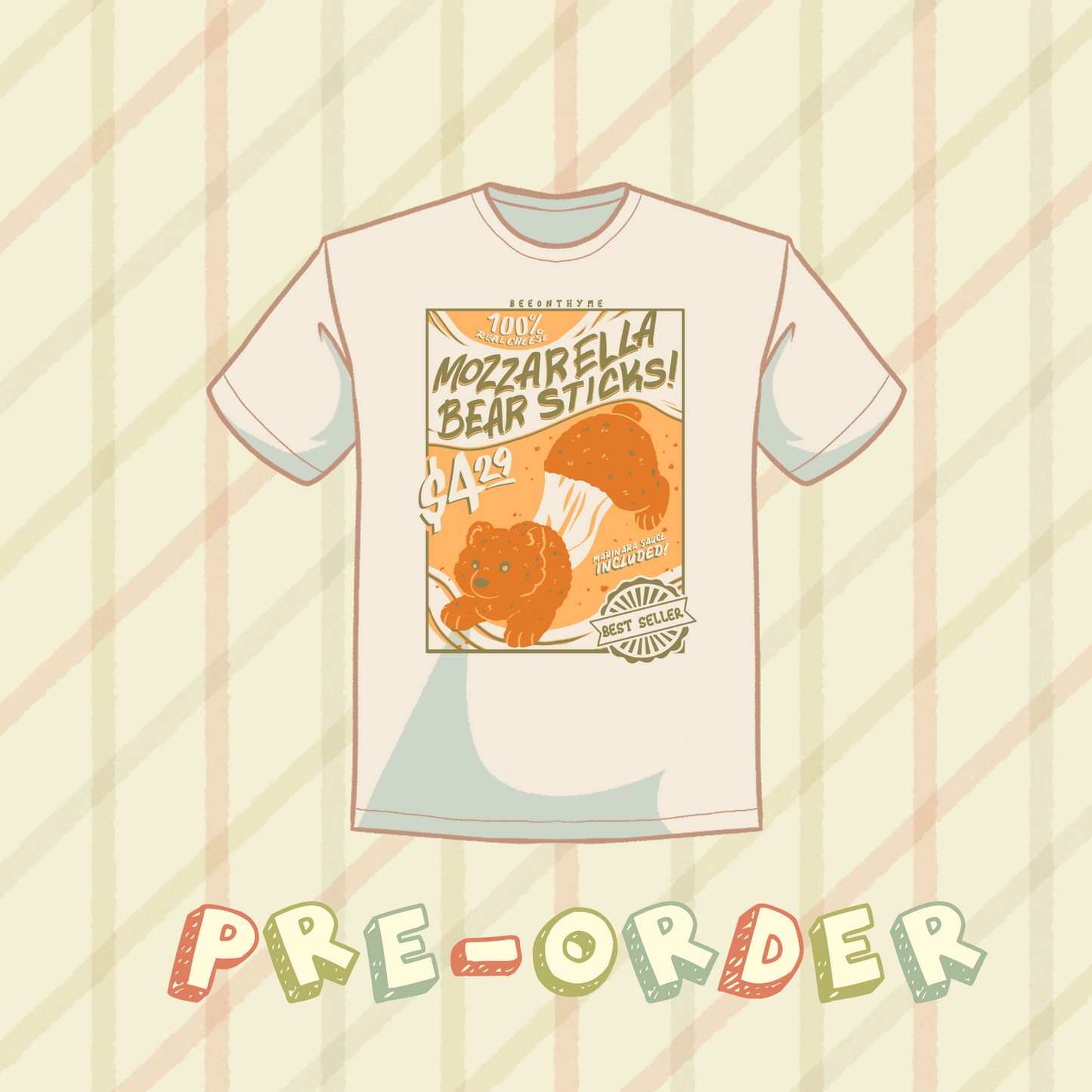 Mozzarella Bear Sticks Tee [Pre-Order]